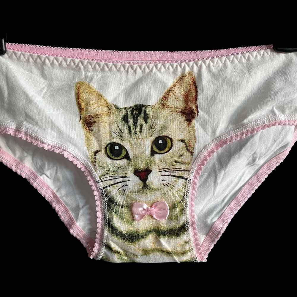 Kitty Panties, 3 D printed all cotton Panties NWOT